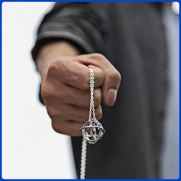 5/$25 Silver rotating cosmic 2 in 1 ring/ necklace pendant Sz 12, New, sealed - Picture 3 of 11